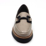 Pitillos mocassin Beige lakleer 5392